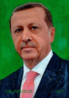 wereldleiders,recep,tayyip,erdogan,modern,art,portret,schilderij