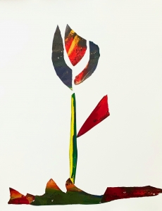tulp transformatie schilderij collage kunst advandenboom crealism